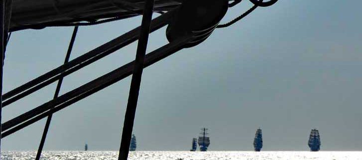 Joanna Saturna, two masted schooner, start of the Tall Ships Race, Baltic Sea 2017.
